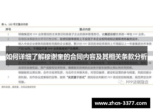 如何详细了解穆谢奎的合同内容及其相关条款分析