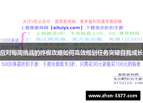 应对每周挑战的终极攻略如何高效规划任务突破自我成长